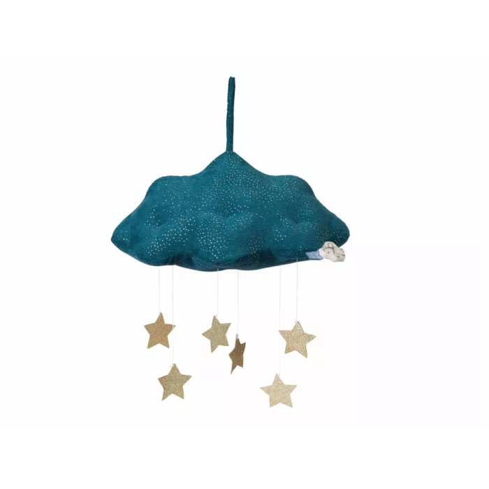 Nor decorativ cu stelute aurii - albastru - PICCA LOULOU Nor decorativ cu stelute aurii - albastru - PICCA LOULOU