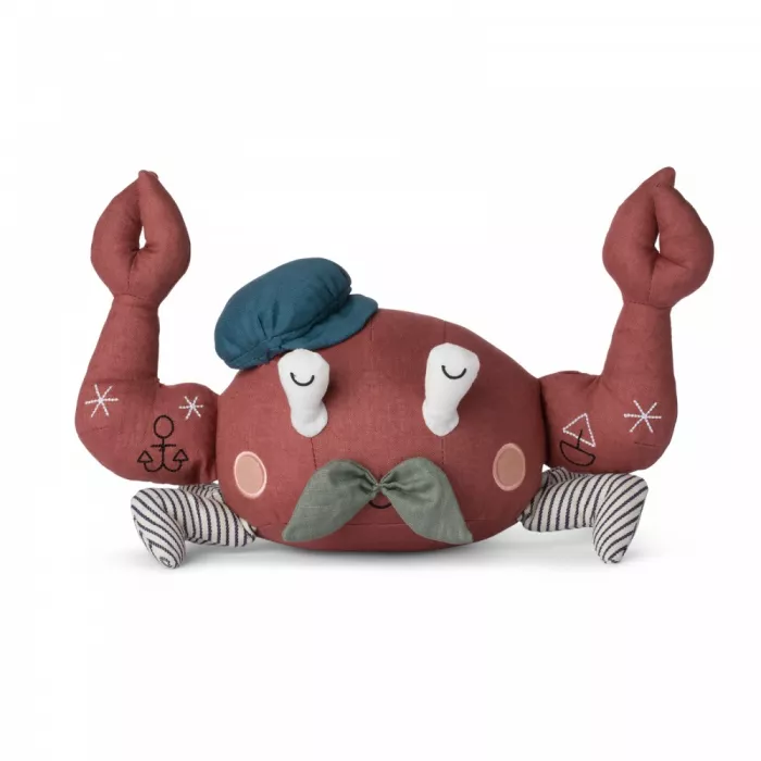 Jucarie textila in cutie cadou - Crabul petrecaret - PICCA LOULOU