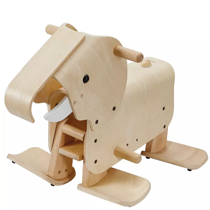 Elefant mergator din lemn - Plan Toys