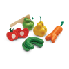 Set haios de fructe si legume din lemn pentru feliat - Plan Toys Set haios de fructe si legume din lemn pentru feliat - Plan Toys