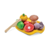 Set de legume din lemn pentru feliat - Plan Toys Set de legume din lemn pentru feliat - Plan Toys