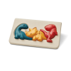 Puzzle din lemn cu familia de dinozauri - Plan Toys Puzzle din lemn cu familia de dinozauri - Plan Toys