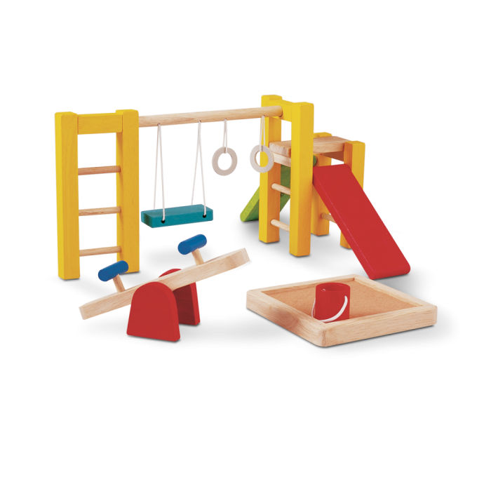 Accesorii din lemn pentru casute de papusi - Loc de Joaca - Plan Toys Accesorii din lemn pentru casute de papusi - Loc de Joaca - Plan Toys