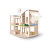 Casuta de papusi din lemn ecologica - cu mobilier inclus - Plan Toys Casuta de papusi din lemn ecologica - cu mobilier inclus - Plan Toys
