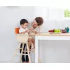 Scaun de masa din lemn pentru bebelusi - Portocaliu - Plan Toys