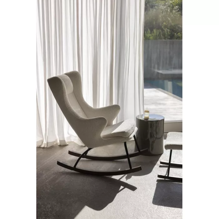 Fotoliu balansoar pentru adulti De Luxe - Bouclé - Cream - Quax