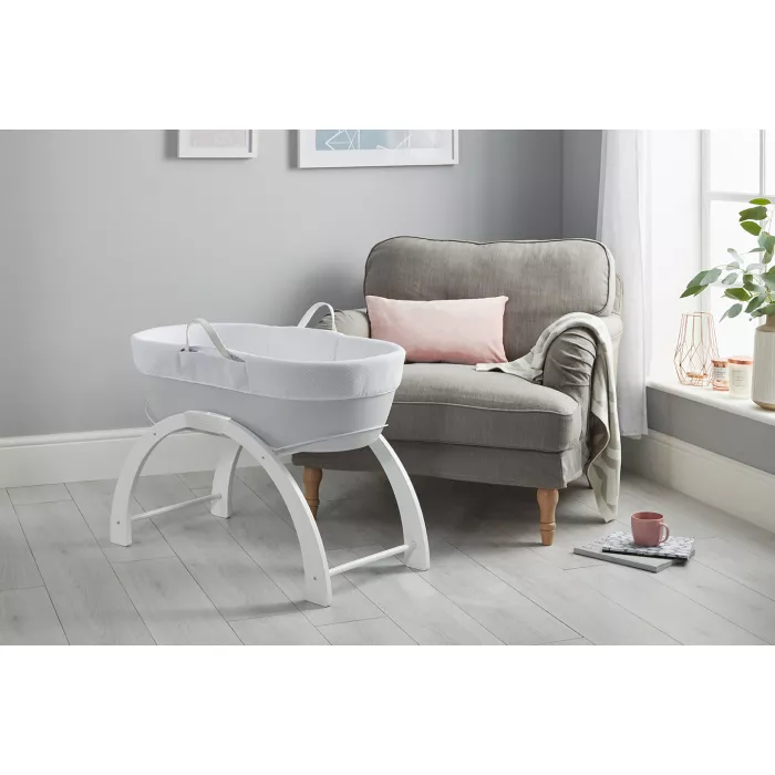 Patut portabil pentru bebelusi - Deami Moses - Grey - Shnuggle Patut portabil pentru bebelusi - Deami Moses - Grey - Shnuggle