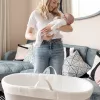 Patut portabil pentru bebelusi - Deami Moses - Grey - Shnuggle Patut portabil pentru bebelusi - Deami Moses - Grey - Shnuggle