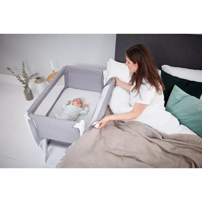 Patut pentru bebelusi - Air Cot - Stone Grey - Shnuggle