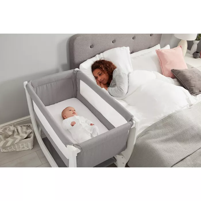 Patut pentru bebelusi - Air Cot - Stone Grey - Shnuggle