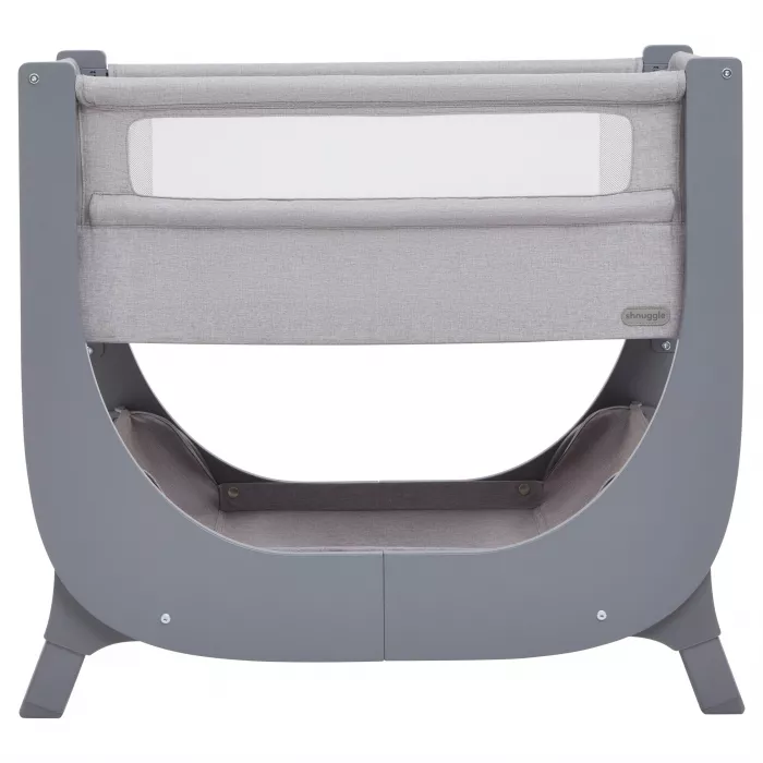 Patut co-sleeping reglabil pe inaltime cu saltea pentru bebelusi - Air Lite - Grey - Shnuggle