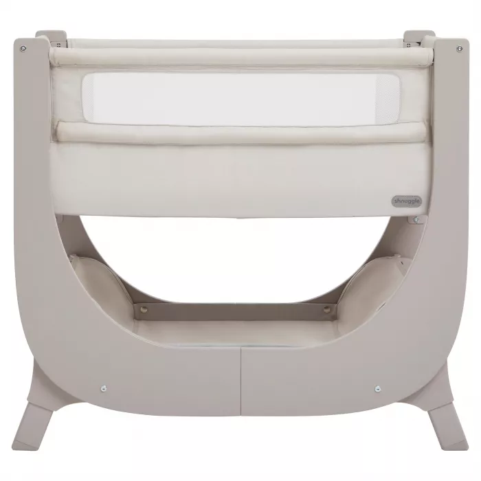 Patut co-sleeping reglabil pe inaltime cu saltea pentru bebelusi - Air Lite -Taupe - Shnuggle