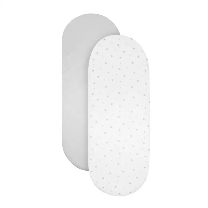 Cearsaf elastic pentru patutul portabil Moses - 2 bucati - Star - Shnuggle