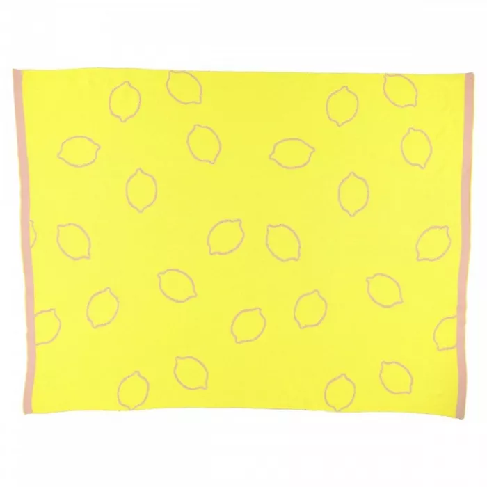 Patura tricotata din bumbac organic - Lemon Squash - Trixie