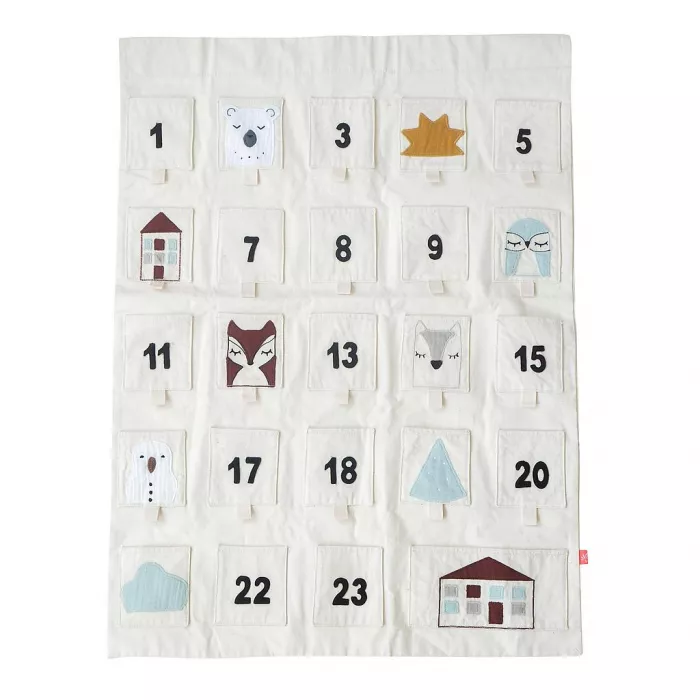 Calendar de Advent din bumbac organic - Forest Friends - Kikadu Truly Organic