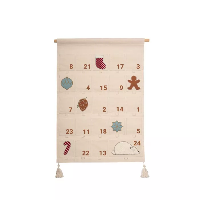 Calendar de Advent din bumbac organic - Urs polar - Kikadu Truly Organic