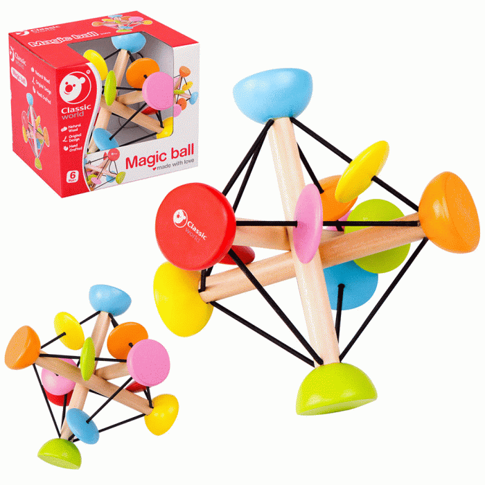 Jucarie elastica din lemn pentru bebelusi - Classic World Jucarie elastica din lemn pentru bebelusi - Classic World